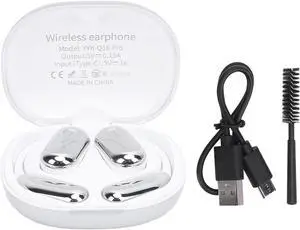 LCD Touchscreen 3 in 1 Language Translator Earbuds, 5.4 with APP IPX6 AI Translation Music Call, for Business Ear Hanging (Silver)