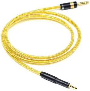 GUCraftsman 6N OFC Silver-Plated with Metal Shielding Layer 4.4mm 3.5mm Headphone Upgrade Cable for SENNHEISER HD599 HD560S HD505 HD569 HD599 SE HD550 HD400S HD400 PRO (4.4mm Plug)