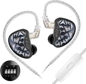 AS24 PRO In-Ear Monitor Headphones with 24 Balanced Armature Drivers, 4-Level Tuning Switch, High-Resolution Audio, 3D Printed Housing, Ergonomic Design, Pro & Standard Versions (AS24 PRO ty dm)