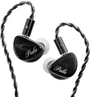HiFiGo PULA Unicrom Beryllium-Coated Dynamic Driver IEM, HiFi in Ear Monitor, Wired Gaming Earbuds with Detachable Interchangeable Plug 0.78 2pin 3.5/4.4mm IEM Cable for Musician Audiophile (Black)