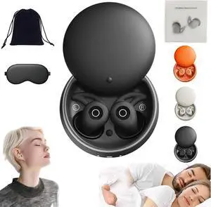 Noorasleep Snooze Pods Pro, Snoozepods Pro - Bluetooth Sleepbuds, Noora Sleep Earbuds Pro Cancelling Ear Pods for Sleep with a Smart Case, Comfortable Snugly (Black)