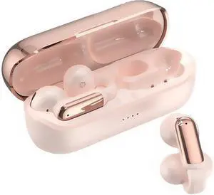 Open Ear Earbuds Wireless, Painless Bone Conduction Headphones Bluetooth 5.4, Ear Clip Earbuds Headphones, Waterproof Mini Sport Earrings Earbuds with HiFi Sound Quality & Long Battery Life (Pink)
