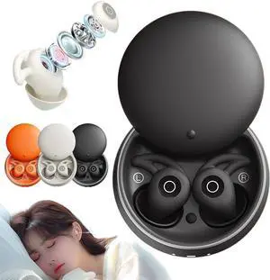 NooraSleep Snooze Pods Pro, SnoozePods Pro - Bluetooth Sleepbuds, Snug Fit with Recharge Warehouse and Soft Earplugs, Sleep Headphones with Noise Reduction (Black)