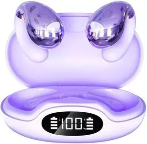 Upgrade-Ai Translation Earbuds Real Time, 132 Language Translator Earbuds More Translation Modes Clip On Bluetooth 5.4 Headphones Also Having the Functions of Regular headphones Electroplating