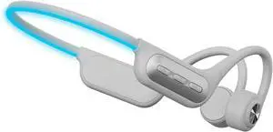 Bone Conduction Headphones Swimming Open Ear Headphones Wireless Bluetooth 5.3 Air Conduction Headphones with Breathing Light, IP68 Waterproof Earbuds Built-in MP3 Player 32G Memory,White