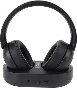 GOWENIC Wireless Television Headphones, 50 Hours of TV Headphone Playback with Home Load Base (US Plug)