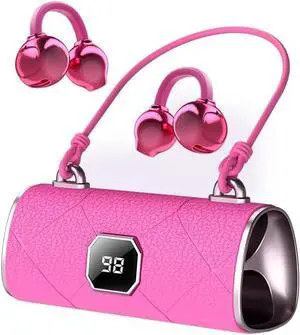 Open Ear Bluetooth Earbuds with Ear Clips, Bluetooth 5.4 Wireless Ultra-Lightweight Clip-On Earphones, Open Air Design Headphones for Running Gym Workouts