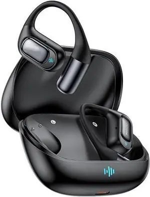 Open Ear Headphones, Ultra Comfort Open Ear Earbuds with Ear Hook, Wireless Bluetooth 5.4 for Snug Fit, Ergonomic Earhook, Balanced Sound, IPX5 Waterproof, 35H Playtime, Bluetooth 5.3, Clear Calls