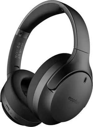 eppfun LE Audio Auracast Bluetooth 5.4 Headphones, Over Ear Headset with Mic, Aptx Lossless/AD/HD Audio Codec Low Latency for TV Gaming Headphones,Aux/Audio Sharing.