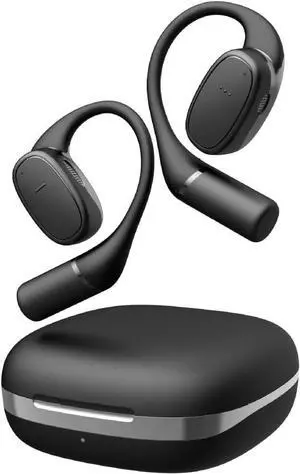 Sports Headphones Wireless Open-Ear Earbuds Bluetooth 5.3 Over-Ear 28 Hours with Charging Case 360° Immersive Dolby Surround Sound ENC Call Dual Noise Reduction Driving and Listening to Music,Black