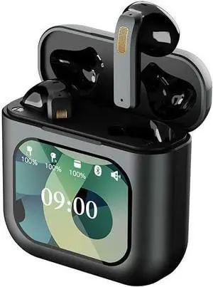 Sports Earbuds Quality Headphones with Digital Display Waterproof Function for GamingBlack
