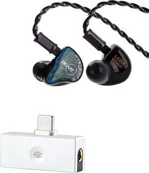 Linsoul ZiiGaat Luna 6BA HiFi in Ear Monitor, Studio Monitor & Stage Performance IEM Earphones with Fast Response + insoul Kiwi Ears Allegro Mini Portable IEM DAC