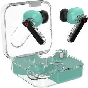 Wireless Earbuds, Bluetooth 5.4 Cyber Design headphone with 3D Big Bass Stereo Sound, 50 Hours Playtime, Lightweight in Ear, IP5 Waterproof with Mic For iPhone Laptop Android Phone Sport(Green)