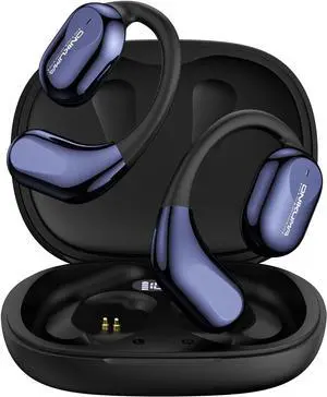 Open-Ear Wireless Earbuds with Ear Hooks, Bluetooth 5.4 Headphones for Running, Sports and Gaming, Low Latency, 6H Playtime, Type-C Charging Case, 16mm Driver