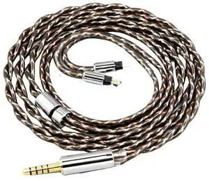 TypeX 25AWG Litz Earphone Cable for Lengthened Extended 0.78mm pin Shielding 7n OCC 8909(2.5mm 4 Pole,2m)