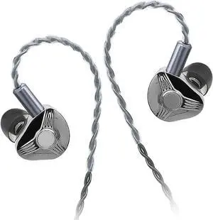 CCYLEZ HiFiIn Ear Monitor Headphones, Professional IEM HiFi Headphones, Noise Isolating Metal Earphones, with Detachable Silver Plated Cable for Musicians, Stage, Studio