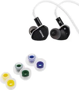 Linsoul Kefine Klean in Ear Monitor,10mm DLC Diaphragm Dynamic Driver HiFi Earphones,Wired Gaming Earbuds TANGZU Tang Sancai in Ear Monitor Ear Plugs (S/M/L)