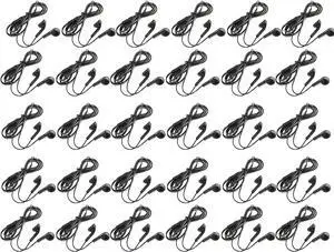 EXMAX DEP-02 3.5mm Bass Earbuds Wired Noise Isolating Earphone in-Ear Stereo Headphones with Powerful Heavy Bass Stereo Compatible with MP3/MP4 DVD Smartphones Tablets for School,Gym- 30 Pack