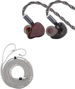 Linsoul Punch Audio Martilo in Ear Monitor, 1 Planar + 2BA + 2DD Hybrid Driver Basshead IEM Earphones Tripowin Zonie IEM Cable, 2m Long Earbud Cord, 16 Core Silver Plated Earphone Cable 2Pin