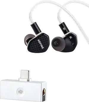 Linsoul Kefine Klean in Ear Monitor,10mm DLC Diaphragm Dynamic Driver HiFi Earphones,Wired Gaming Earbuds Kiwi Ears Allegro Mini Portable IEM DAC, in Ear Monitor Amplifier