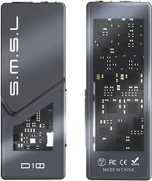 SMSL D10 Portable DAC & Headphone Amplifier | Dual CS43131 DAC Chip | DSD256 & 32Bit/384kHz 3.5mm & 4.4mm Balanced Output | 500mW@16 | USB DAC for PC/Mac/Phone(Grey)