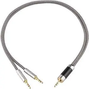 3.5mm 1/2 Audio Cable Splitter Adapter for 3.5mm to 2 Male Audio Extension Cable Y Splitter Cable(2m)