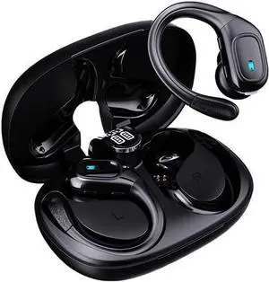 Wireless Earbuds Bluetooth 5.3 Earbud & in-Ear Headphones Waterproof Active Noise Cancelling Work Headset with Mic Fast Charging LED Digital Display Secure Fit for Gym Work