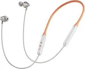 Neckband Bluetooth Headphones Neckband Earphone Call Noise Reduction Earbuds with Mic Wireless Headphones 5.3, IPX5 Waterproof Sport Earphones for Running Driving Working Compatible,White,27g