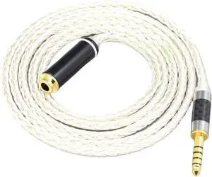 16 Core OCC Silver Plated Headphone Earphone Extension Cable for XLR 2.5mm 3.5mm 6.5mm 4.4mm Male to 4.4mm Female(3.5mm 3 Pole,1.6m)