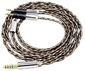 TypeX 25AWG Earphone Cable for ATH-R70X ATH-R70XA Headphone Litz Shielding 7n OCC 8883(4.4mm Male Balanced,300cm)