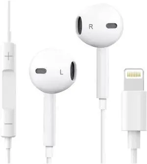 iPhone Earphones Wired [Apple MFi Certified]  Lightning Earphones with Built-in Microphone  iPhone 14/13/12/11/XR/8/7 Compatible