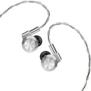 ARTTI T10 Pro Wired Headphones, in-Ear Monitor Earphones, Dual Magnetic Circuit 14.2mm Planner Driver HiFi Earbuds, Full Metal Housing Gaming IEM, 3.5mm&4.4mm 2-in-1 Detachable OFC Cable (Silver)
