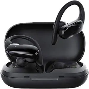 True Wireless Earbuds, IPX5 Waterproof Bluetooth 5.0 Wireless Headphones with Microphone Charging Case Stereo Sound Headset for Workout Running Travel