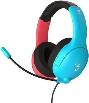 Airlite Fit Wired Gaming Headset - Neon Blue and Red - OLED Model  Flip-to-Mute Mic, Premium, Noise-Isolating Ear Cushions with Comfortable Over-Ear Fit