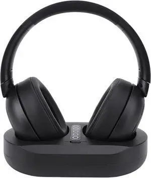 Sanpyl Over Ear Bluetooth Headphone for TV, 2.4G Bluetooth 5.3 Wireless TV Headset with Charging Base & AUX 3.5mm Interfaces, for Seniors & Elderly Parents Watching (US Plug)