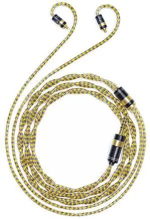GUCraftsman 6N Silver-Plated OFC with Metal Shield IEM Cable, in-Ear Monitor Earphone Upgrade Cable for Sennheiser IE200 IE300 IE600 IE900 (4.4mm Plug)