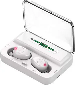 Waterproof Wireless Earbuds Bluetooth 5.0 Wireless Headphone IPX7 Waterproof in-Ear Wireless Earphones w/Mic LCD Digital Display 2000mAh Rechargeable Case (Color : B)