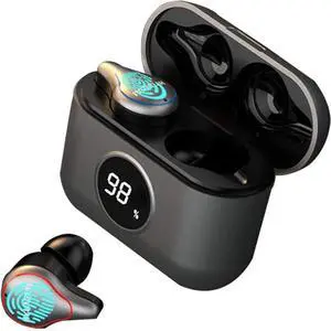 Wireless Earbuds Noise Canceling Wireless Charging Case IPX5 Waterproof Bluetooth Headphones 30Hours Playtime Het in-Ear Stereo Mini Cordless Earphones
