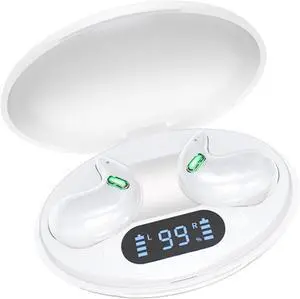 Headphones,Wireless Earbuds for Sleeping Suitable for Games Sports Work Bluetooth 5.2 with Charging Box,Sleeping Headphones for Side Sleepers,Invisible Earbuds(White)