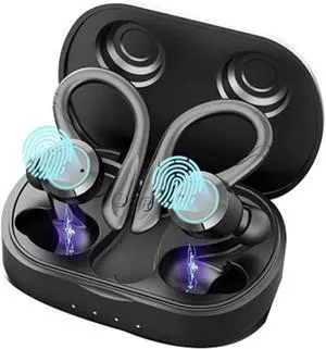 Bluetooth Headset for Cell Phones with Microphone Noise Cancelling, with Charging Case,Power Display,Bluetooth Earpiece for Business,Office,Drving