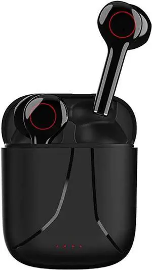 True Wireless Earbuds, HiFi Bluetooth Headphones Stereo Sound Earphones, Wireless Charging Case, Dual Bluetooth 5.0 Headset with Built-in Mic for Sports