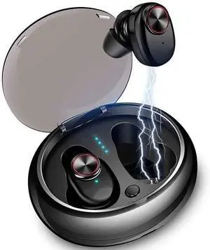 True Wireless Earphones, Noise Isolation in Ear Earphones Sports Invisible Earpieces, Bluetooth 5.0 Mini Headsets Portable Earbuds Stereo, Headset Built-in Microphone