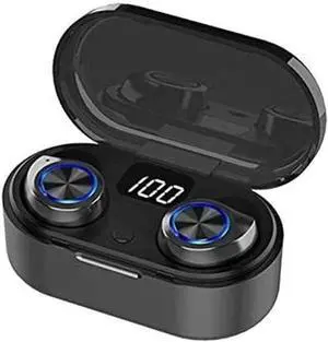 Bluetooth Headphones Touch Control with Wireless Charging Case Waterproof Stereo Earphones in-Ear Built-in Mic Headset Premium Deep Bass for Sport
