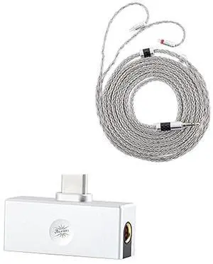 Linsoul Tripowin Zonie IEM Cable, 2m Long Earbud Cord, 16 Core Silver Plated Earphone Cable (2Pin) Kiwi Ears Allegro Mini Portable IEM DAC, in Ear Monitor Amplifier