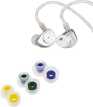 Linsoul SIMGOT EW200 10mm SCP Diaphragm Dynamic Driver in-Ear Earphones with All Metal Body(EW200 Without Mic) + TANGZU Tang Sancai in Ear Monitor Ear Plugs