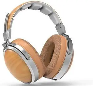 FT1 Closed-Back Over-Ear Nanowood Fiber Composite Diaphragm Wired Hi-Fi Headphones, Black Wood Ear Cups for Studio(Brown Wood)
