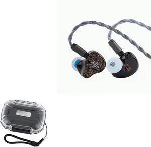 Linsoul Kiwi Ears Astral 1DD+6BA Hybrid in Ear Monitor, Wired Earbuds LC02 in Ear Monitor Case, Portable Earbud Hard Case