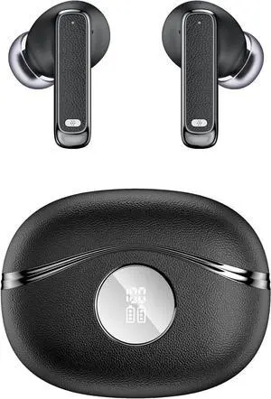 Wireless Earbuds Bluetooth Headphones, Ear Buds with Deep Bass, 40H Long Playtime, LED Power Display, IP7 in Ear Earphone with Mic for iPhone Android Phone Sports Workout, Black