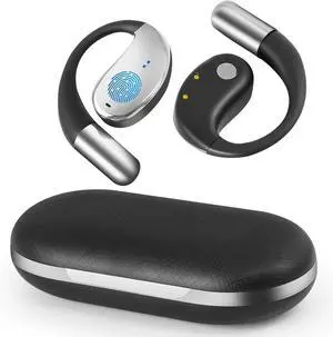 AI Translation Earbuds Real Time 164 Languages Translator Earbuds with 80H Play Time 3 in 1 Open-Ear Translation Headphones with Audio & Video Translation for Travel Business Meeting Learning (Black)