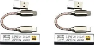 2X Type C to 3.5MM DSD256 for Android Headphone Amplifier Adapter Portable USB Logic HiFi for iOS Win10 PC